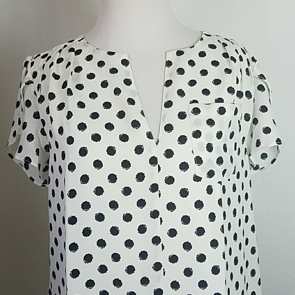 Sold Polka Dot Tulip sleeve blouse XS Pixley - Picture 2 of 7